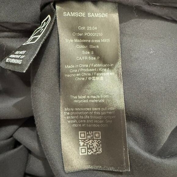 Samsoe Samsoe Maxi Madeleine Dress in Black, Size S - Picture 7 of 7
